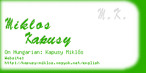 miklos kapusy business card